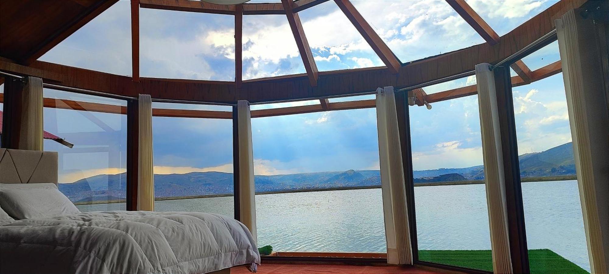 Titicaca Habitacion Panoramica Vista Al Amanecer Villa Puno Luaran gambar