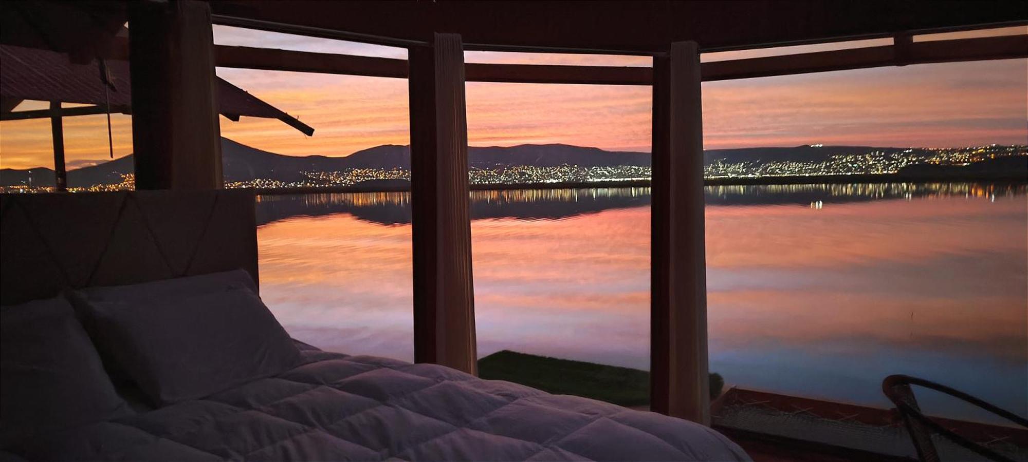 Titicaca Habitacion Panoramica Vista Al Amanecer Villa Puno Luaran gambar